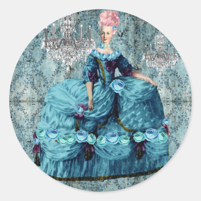 Bella Blue Marie Antoinette Pegatina Seal (Anverso)