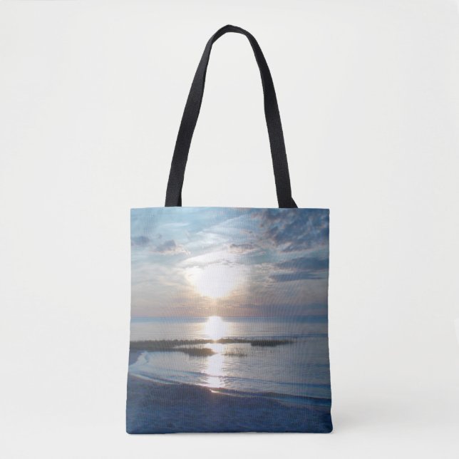 Bella bolsa de playa de Tote de fotos Ocean Sunset (Anverso)