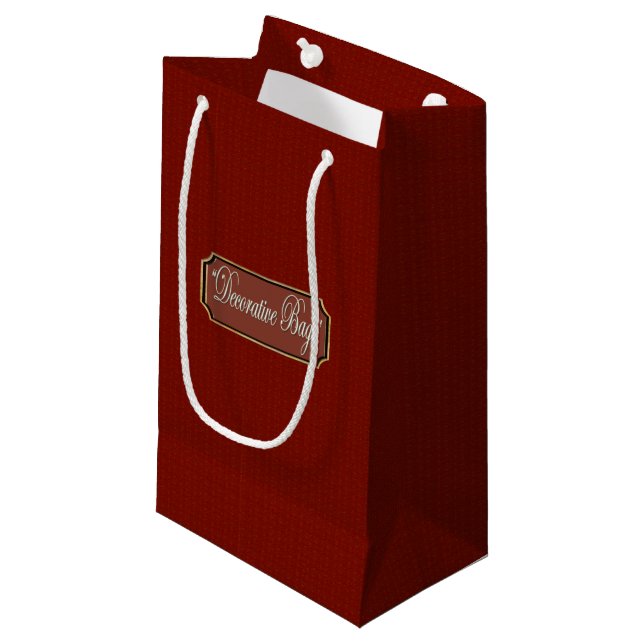 Bella bolsa maroon pequeña para regalo (Angulo Anverso)