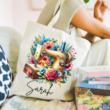 Bella bolsa tote de máquina de coser