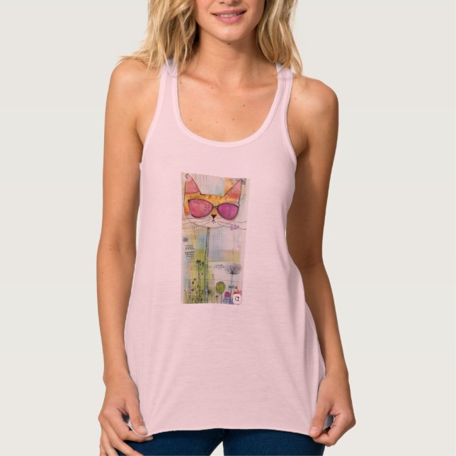 Bella+Canvas Flowy Racerback Tank Top (Anverso)