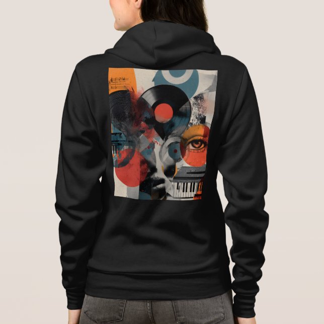 Bella+Canvas Sudadera con Capucha de Cierre Comple (Reverso)