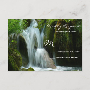 Bella Cascada Naturaleza Boda Tarjetas RSVP