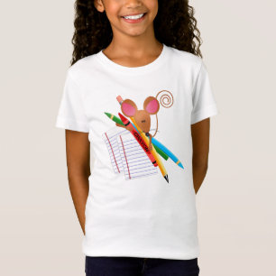 Bella, Chica de escuela, probó la camiseta de Baby