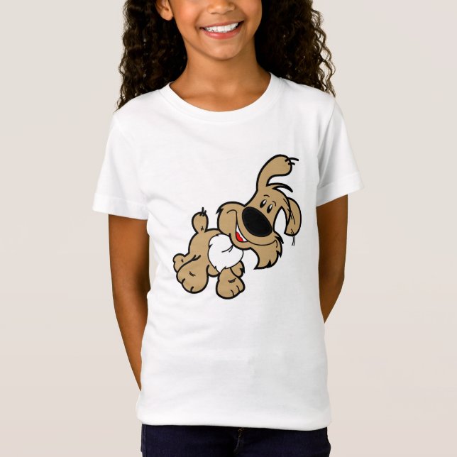 Bella de perro/Chicas con la camiseta de muñeca de (Anverso)
