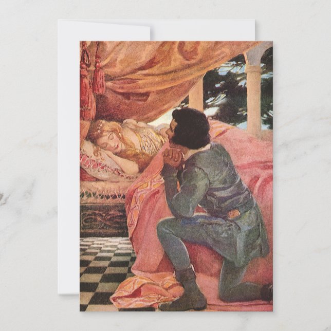 Bella Durmiente Vintage por Jessie Willcox Smith (Anverso)