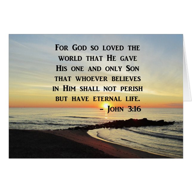 BELLA FOTO DE JOHN 3:16 SCRIPTURE SUNRISE (Anverso (Horizontal))