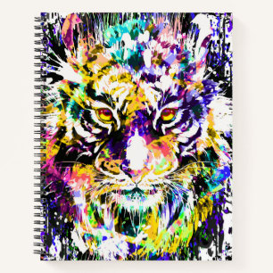 Bella libreta de tigres - Colorida obra de tigre