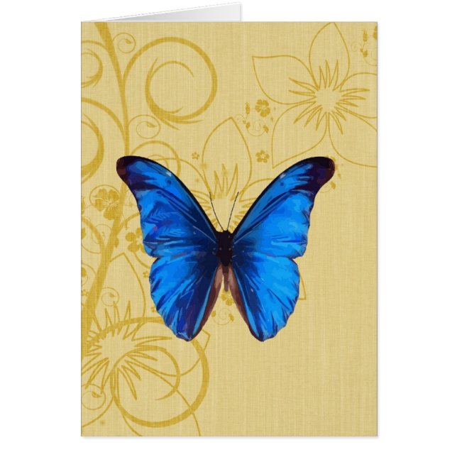 Bella mariposa azul Vintage (Frente)