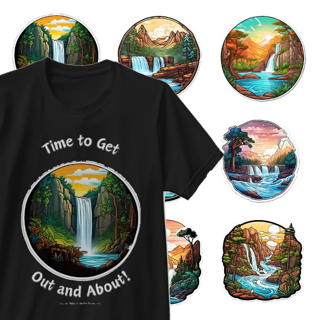 Bella naturaleza en la camiseta redonda (Subido por el creador)