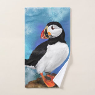 Bella pintura de pájaros del atlántico Puffin