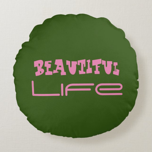 Bella vida redonda de almohada (Anverso)