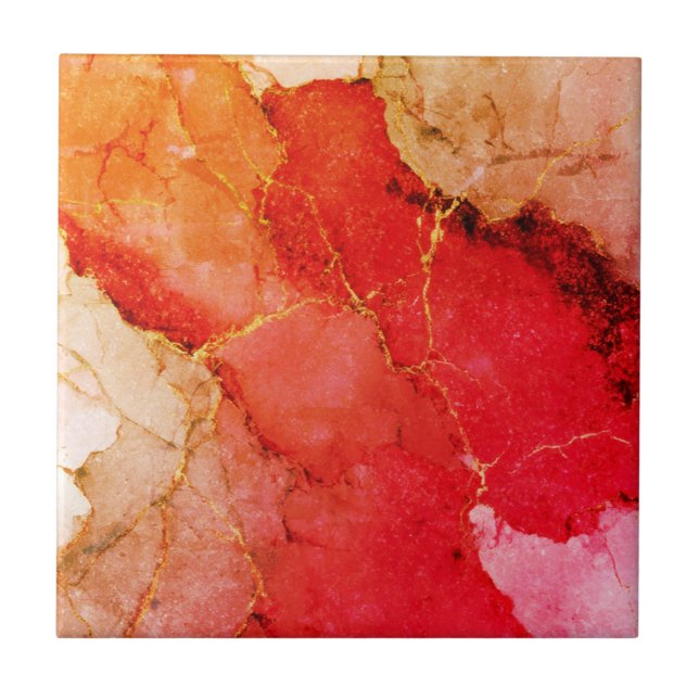 Bellas baldosas azules, doradas (Frente)