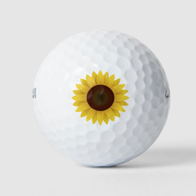 Bellas bolas de golf veraniegas Sunflower (Anverso)