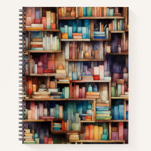 Bellas estanterías de la biblioteca de libros acua