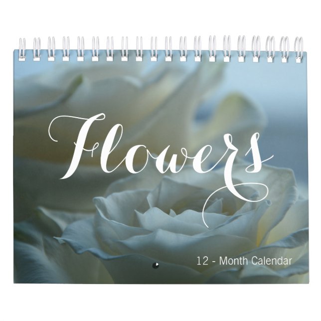 Bellas FLORES Calendario Pequeño De 12 Meses (Tapa)