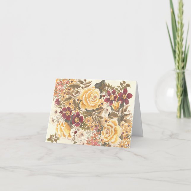 bellas tarjetas de notas florales de otoño (Anverso)