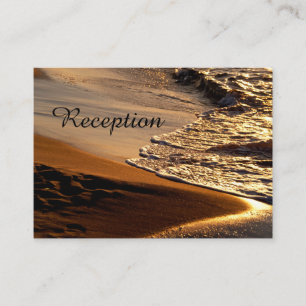 Bellas tarjetas de recepción Sunset Beach Wedding
