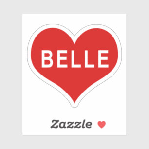 BELLE NAME Corazón Rojo de Amor Pegatina de Vinilo