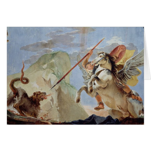 Bellerophon, Pegaso que monta, matando las (Anverso (Horizontal))