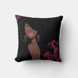 Belleza afrocéntrica 2 almohada lateral