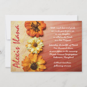 BELLEZA DE CAÍDA Lacey Bat Mitzvah Invitación