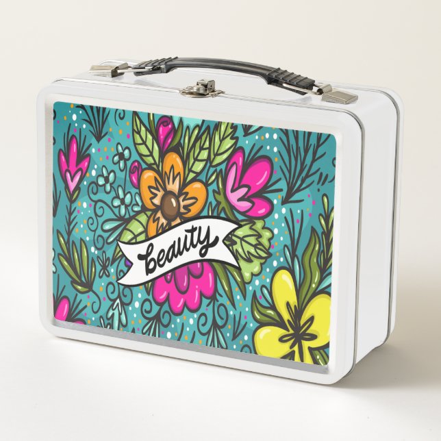 Belleza de Cojín decorativo con flores (Anverso)