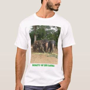 Belleza de la camiseta elefante de Sri Lanka