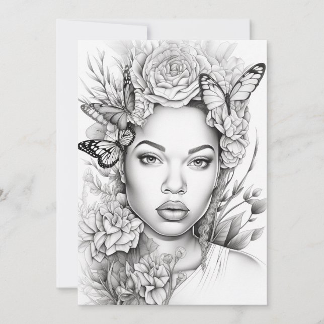 Belleza de la mariposa africana | Coloca tu propia (Anverso)