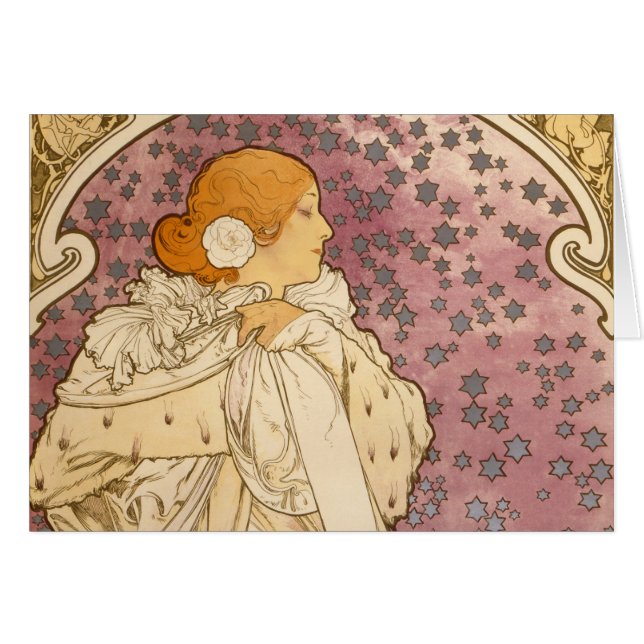 Belleza de mujer mucha Art Nouveau (Anverso (Horizontal))