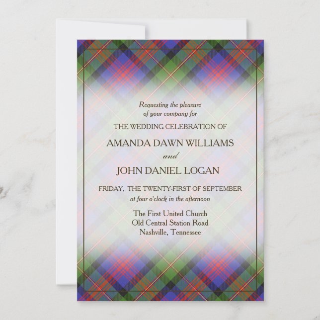 Belleza de Tartán Clan Logan Plaid Escocés (Anverso)