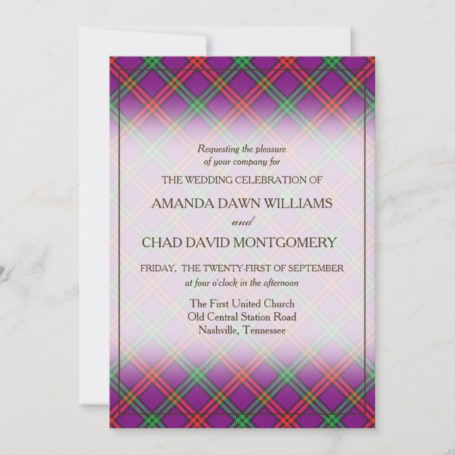 Belleza de Tartán Clan Montgomery Plaid Escocés (Anverso)