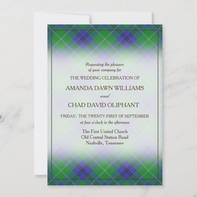 Belleza de Tartán Clan Oliphant Plaid Escocés (Anverso)