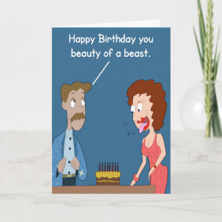 Belleza de una tarjeta de cumpleaños de la bestia