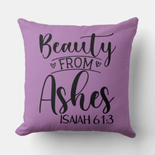 Belleza del Cojín decorativo Ashes Isaiah 61:3