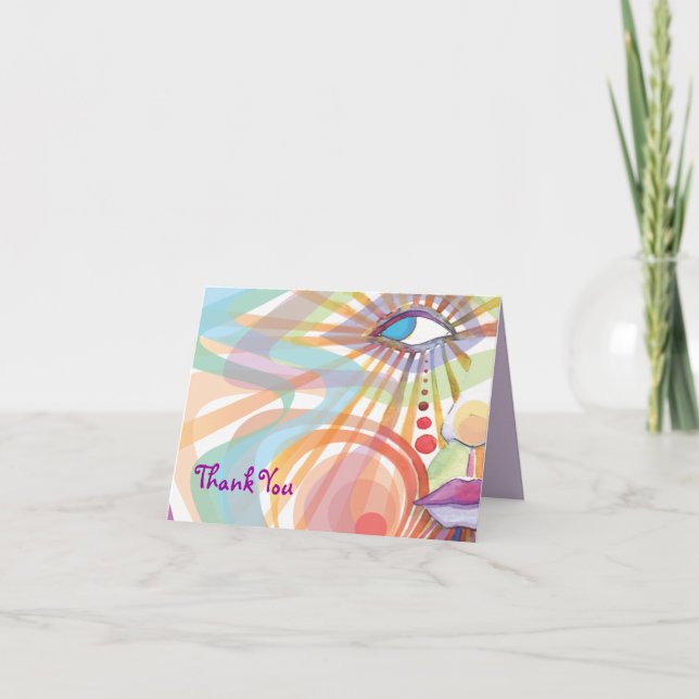 Belleza Dentro De Bat Mitzvah Gracias Tarjeta (Anverso)