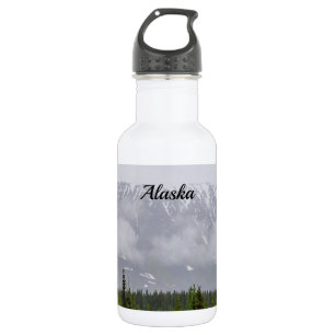 Belleza Detrás De La Botella De Agua De Las Nubes