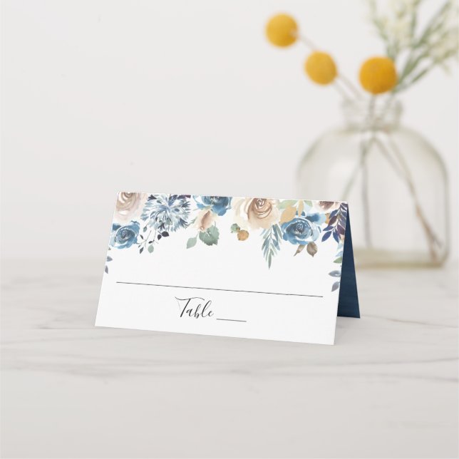 Belleza en Flor | Tarjeta Personalizada de Asiento (Anverso)