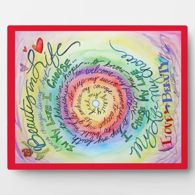 Belleza en la vida Ángel pintura regalo de placa (Frente)