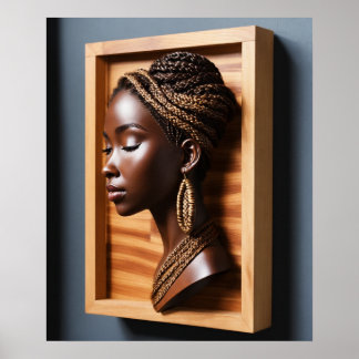 "Belleza esculpida: arte en la pared de peinado tr