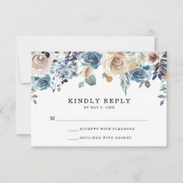 Belleza floreciente | Tarjeta RSVP de boda