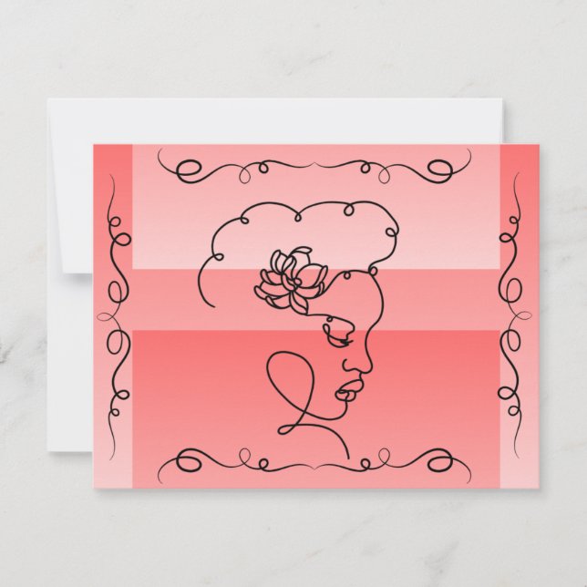 Belleza flotante: tarjeta Art Blank de línea de co (Anverso)