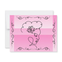 Belleza flotante: Tarjeta Rosa Art Blank