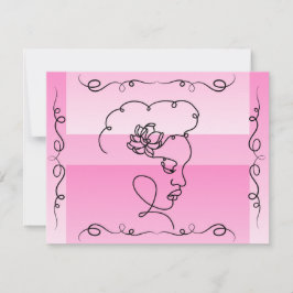 Belleza flotante: Tarjeta Rosa Art Blank