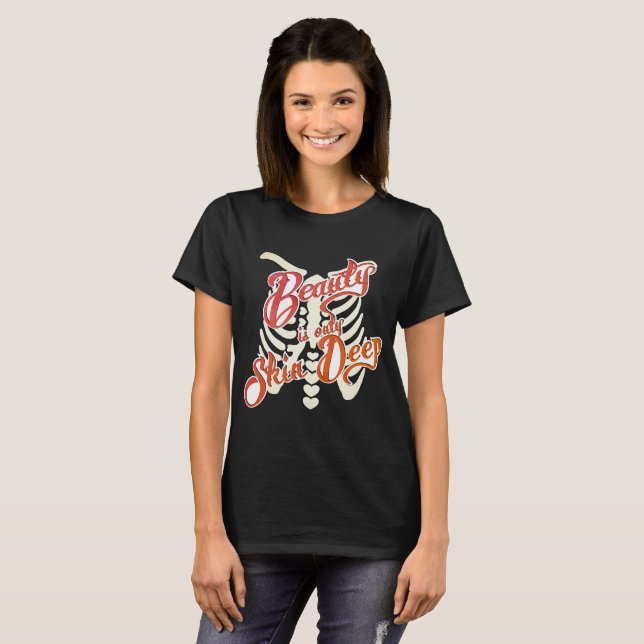 BELLEZA gótica, emo, camiseta ES SOLAMENTE costill (Anverso completo)