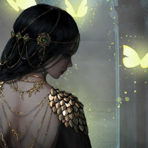 Belleza Misterius Chica Arte de Pared Acrílico