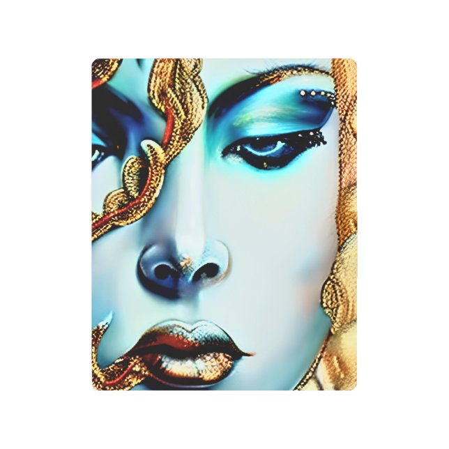 Belleza mística Diosa Dorada Arte Ai (Anverso)