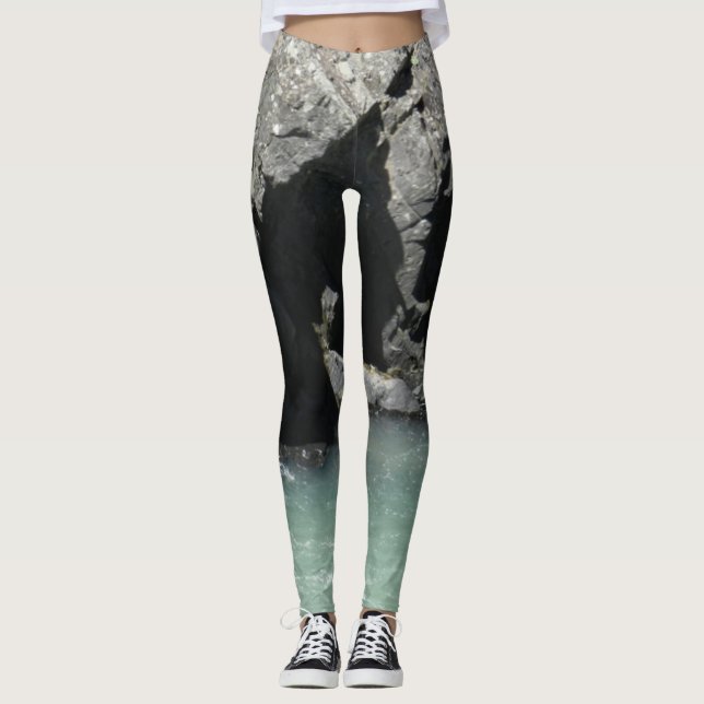 Belleza natural Pale Green River Granite Leggings (Anverso)