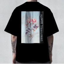 Belleza poco natural Camiseta estética de rosa vin