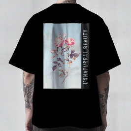 Belleza poco natural Camiseta estética de rosa vin